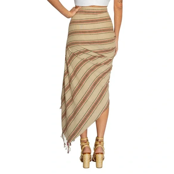 NWT Just Bee Queen Tulum Ruched High-Low Skirt - Size XS - Picture 3 of 16